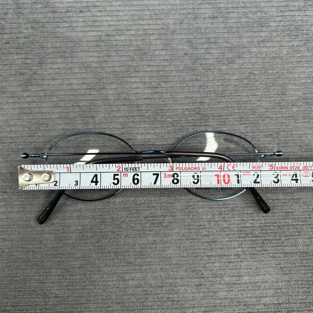 Calvin Klein 545 Blue Titanium Oval Y2k Eyeglasses Frames 47-19-140 Japan